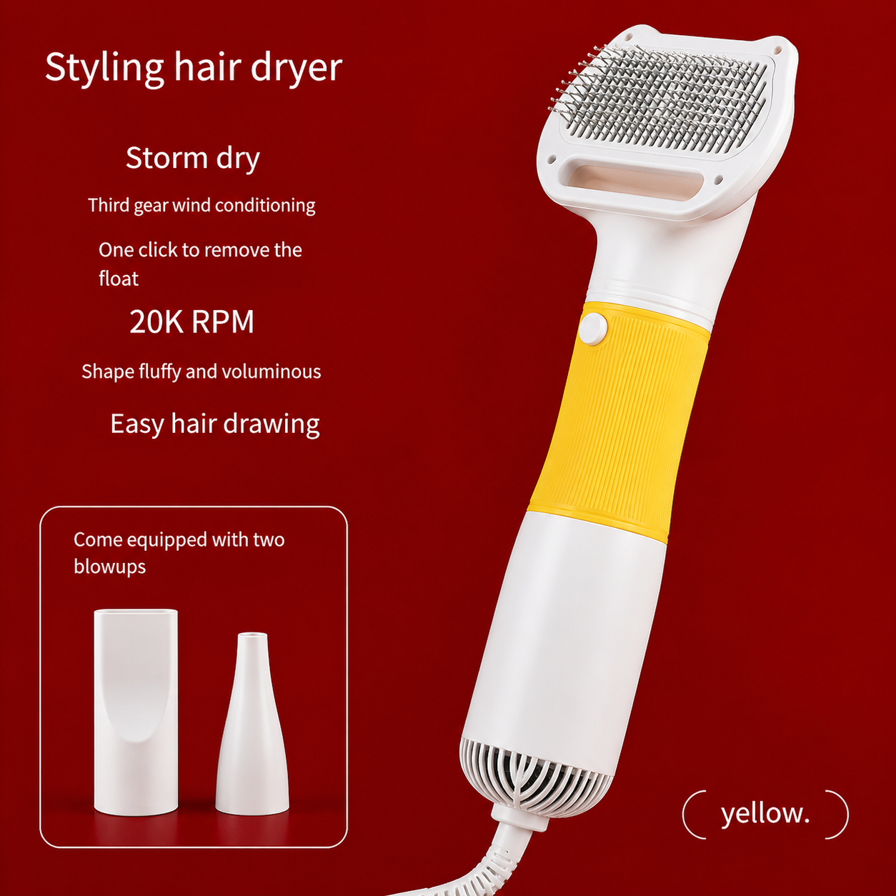 Styling hair dryer